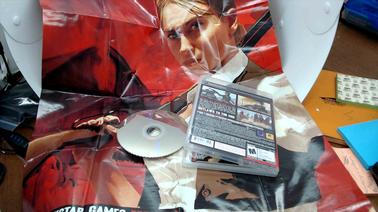 Red Dead Redemption – PlayStation 3 (PS3) with Original Fold-Out Map & Promotional Poster