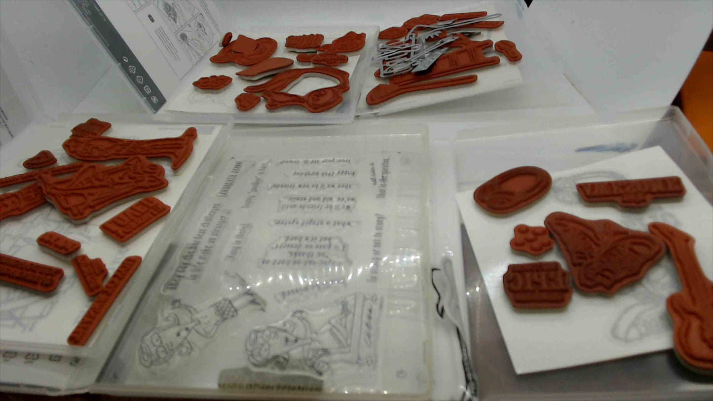 Stampin' Up! Stamp Set Lot of 5 – Tea Together, Home & Garden, A Good Man, Just Kidding & Epic Celebrations