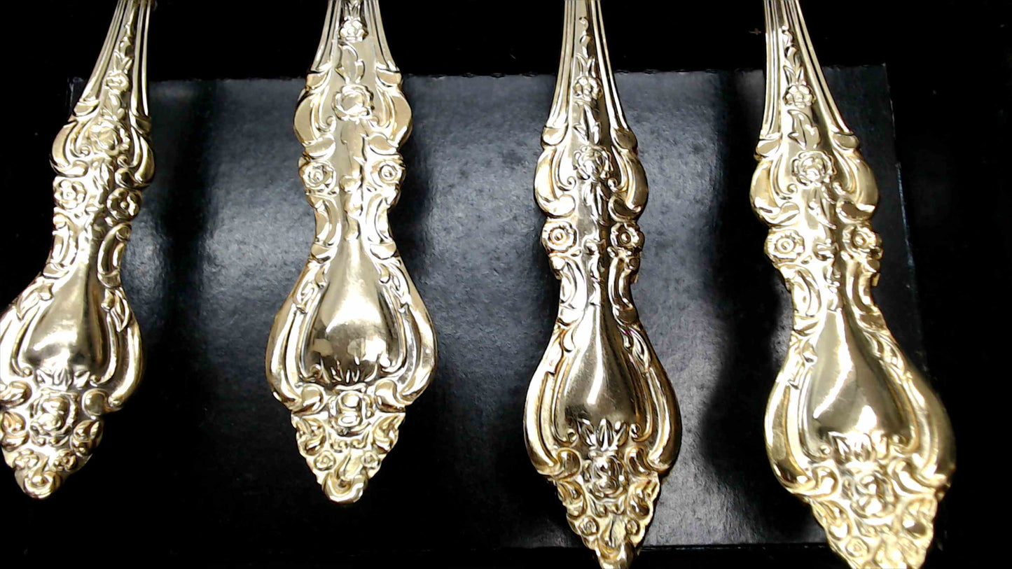 Royal Sealy Gold Plated Stainless Steel 4-Piece Hostess Set – Original Box