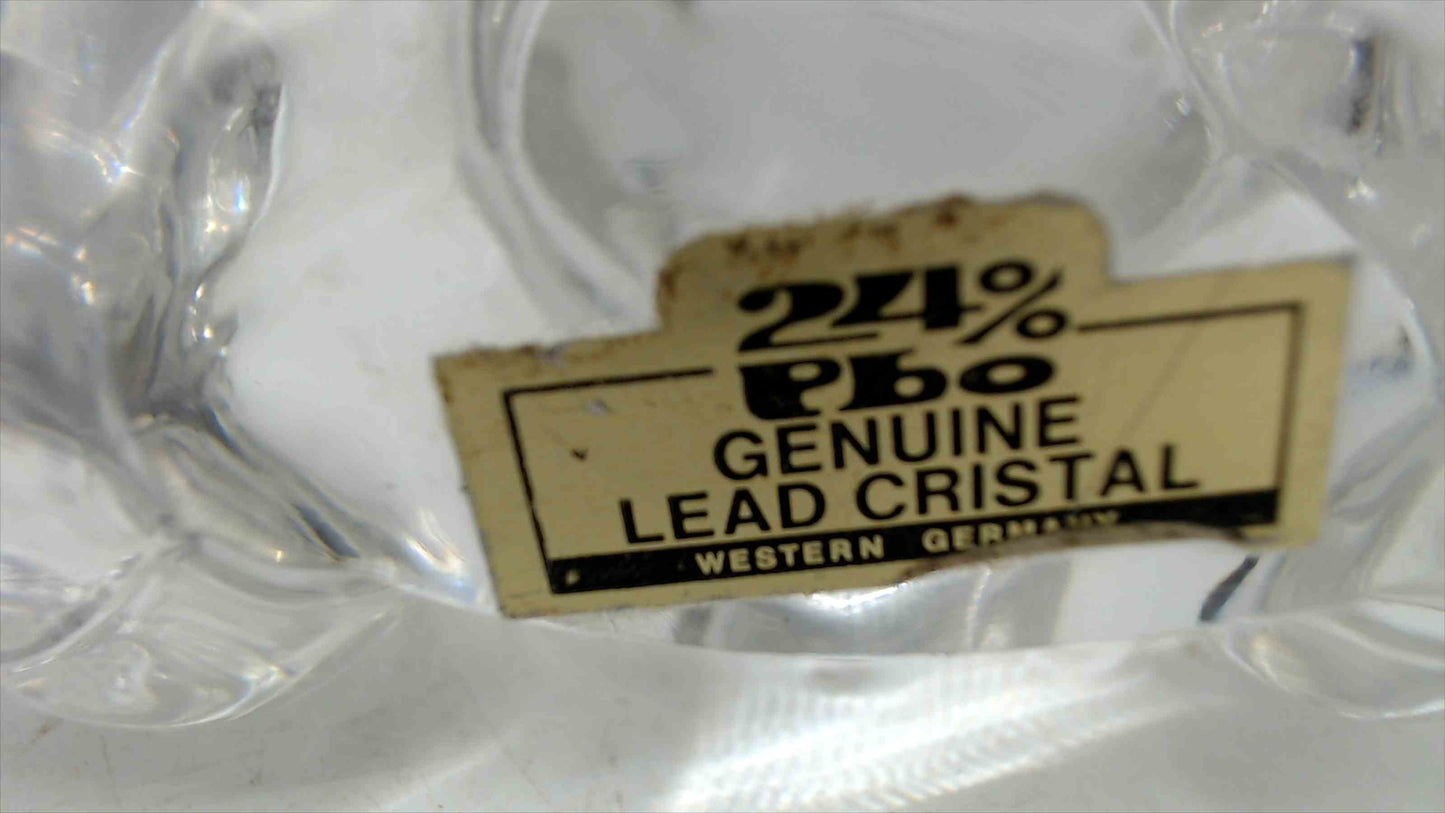 Vintage West German 24% Lead Crystal Teddy Bear Figurine – 4.25" – Pre-1990