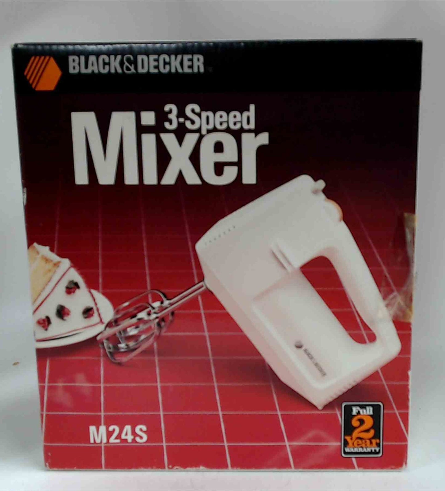 Vintage Black & Decker 3 Speed Hand Mixer with Box M24S