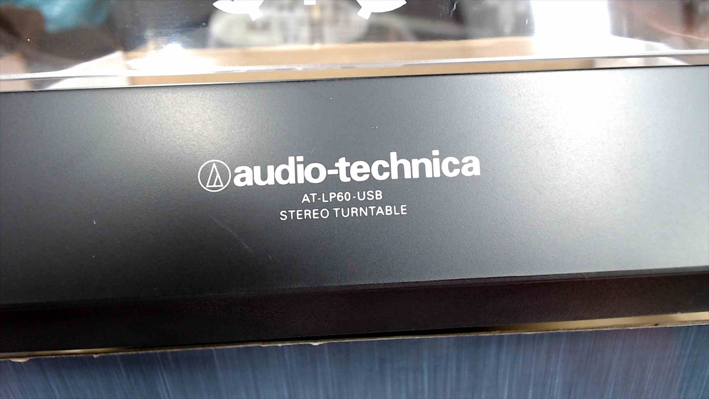 Audio-Technica AT-LP60BK-USB Fully Automatic Belt Drive Stereo Turntable USB & Analog