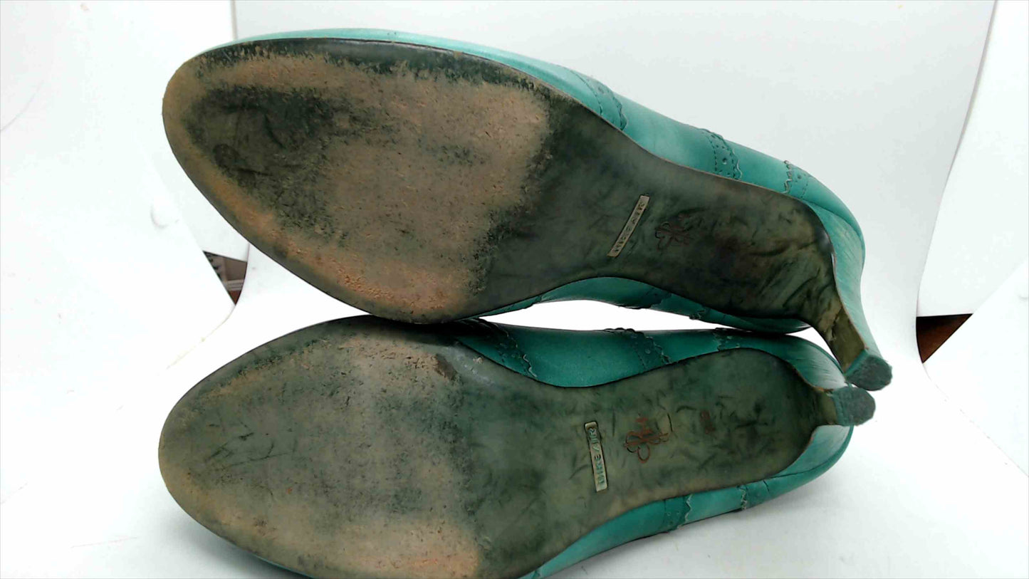 Cole Haan Turquoise or Green Leather Nikeair Oxford Pumps high heel size 9.5B