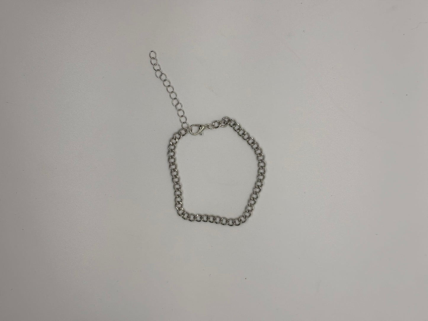 Chunky Curb Chain Silver-Tone Bracelet