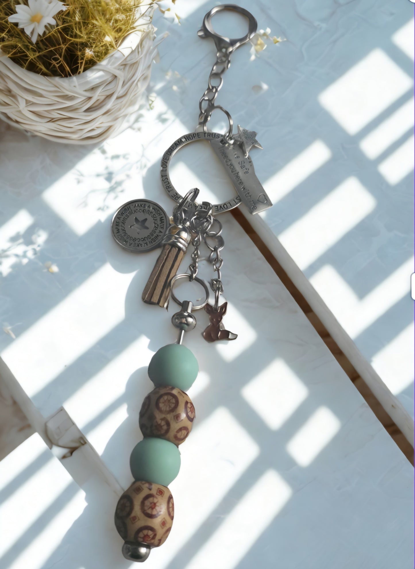 Savannah Lee's Handcrafted Jewelry Keychain Charm Hope Trust Love