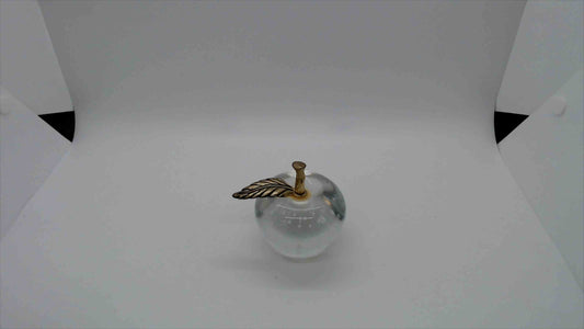 Glass Apple Paper Weight