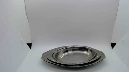 Vintage Stainless Steel Divided Serving Dish (Set of 3)