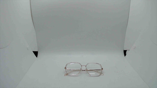 Retro Pink Oversized Hexagon Eyeglasses