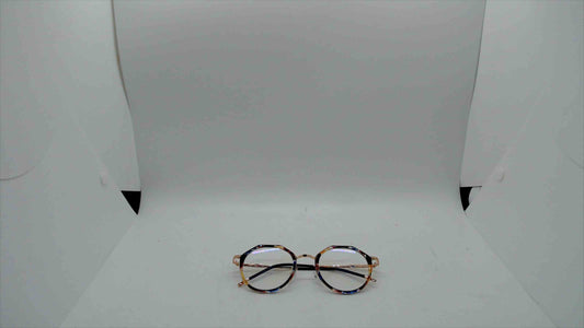 Retro Round tortoise Acetate Eyeglasses Frames with Gold Accents