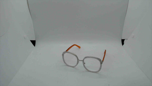 Womans Orange and Silver Frame Glasses