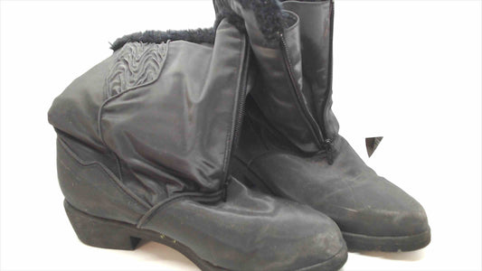 Vintage Black Faux Fur-Lined Winter Boots- Woman Size 7