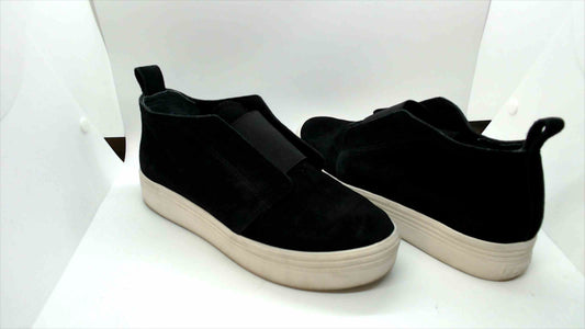 Dolce Vita Black Suede Platform Slip-On Sneakers - Woman Size 7.5