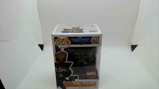 Funko Pop! Guardians of the Galaxy Vol. 2 #211 – Rocket with Groot (Marvel Collector Corps Exclusive)