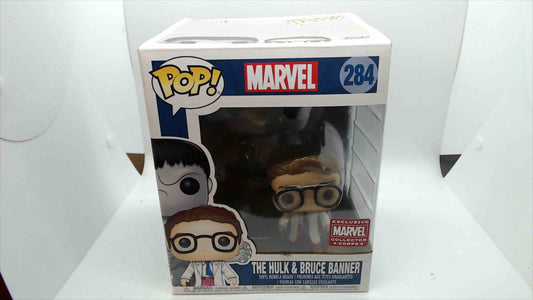 Funko Pop Marvel The Hulk & Bruce Banner 284 Exclusive Collector Corps Vinyl Bobble-Heads