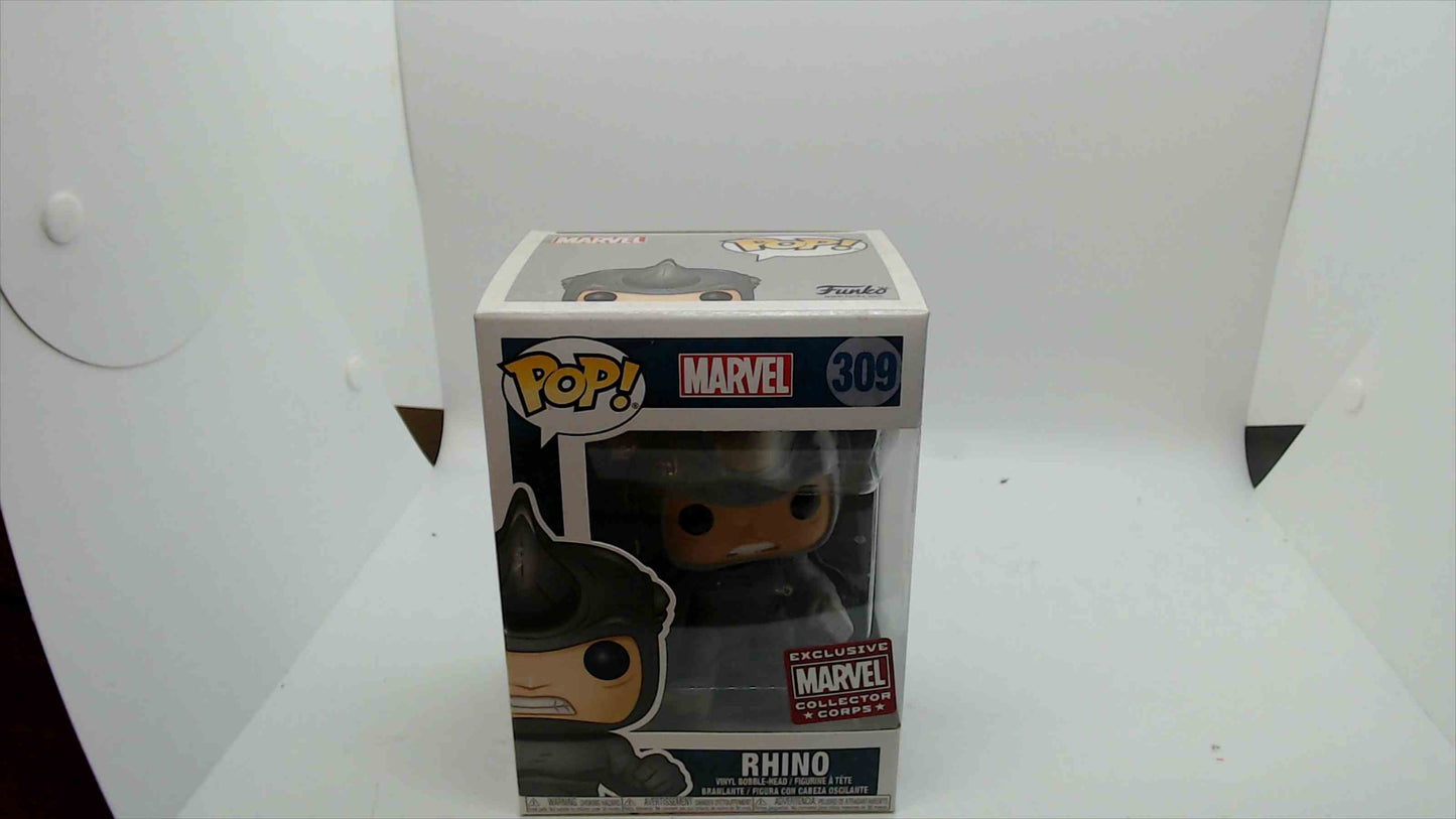 Funko Pop Marvel Rhino 309 Exclusive Collector Corps Vinyl Bobble-Head