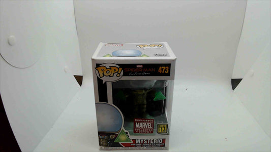 Funko Pop Marvel Spider-Man Far From Home Mysterio 473 Exclusive Collector Corps Light Up Bobble-Head