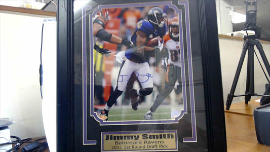 Jimmy Smith Autographed Baltimore Ravens Photo Plaque – 2011 1st Round Draft Pick – COA Included
