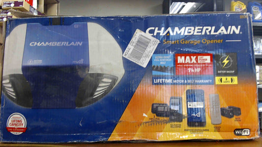 Chamberlain B970 Smart Garage Door Opener with Battery Backup – 1¼ HP