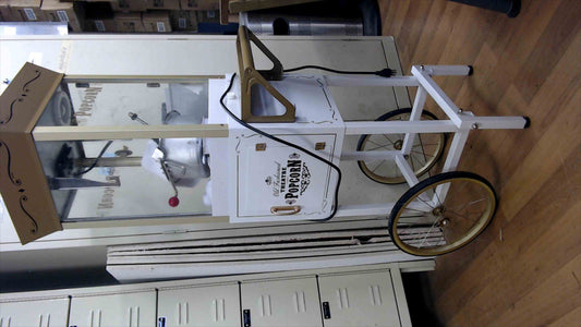 Old-Fashioned Theater Style Popcorn and Candy Cart Machine – Electric