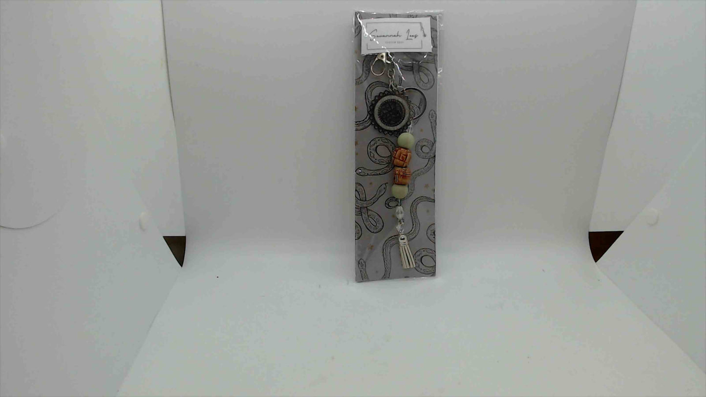 Savannah Lee's Handcrafted Jewelry Keychain Charm Silver