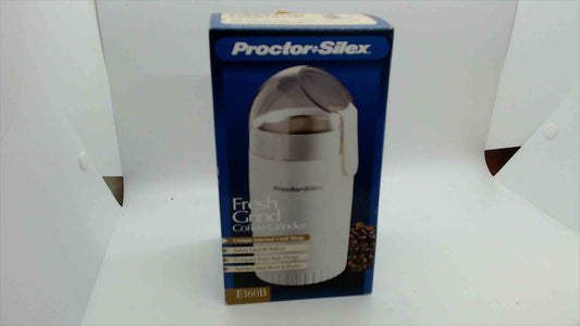 Proctor Silex Fresh Grind Electric Coffee Grinder – Model E160B (White, New in Box)
