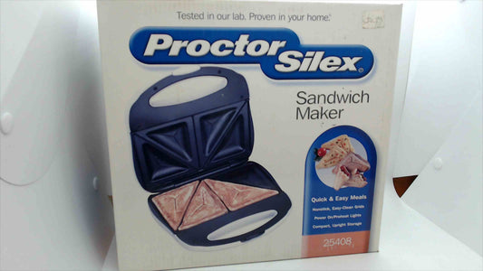Proctor Silex Sandwich Maker – Nonstick Easy-Clean Grids (Model 25408)