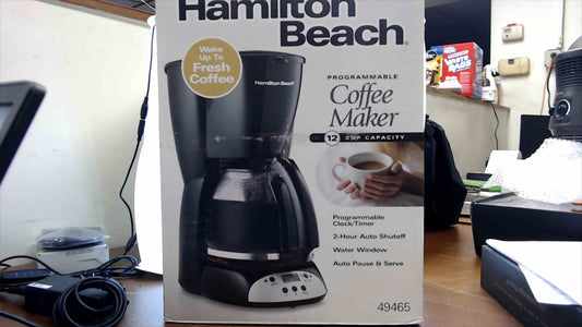 Hamilton Beach 12-Cup Programmable Coffee Maker – Model 49465 (Auto Shutoff, Pause & Serve)