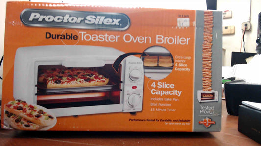 Proctor Silex Durable Toaster Oven Broiler – 4-Slice Capacity, Model 31116R (New in Box)