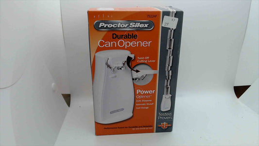 Proctor Silex Durable Electric Can Opener with Knife Sharpener – Model 75224F – Brand New in Box