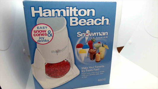 Hamilton Beach Snowman Ice Shaver – Model 68010 – Easy Snow Cones & Icy Drinks – New in Box