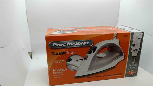 Proctor Silex Durable Iron with Automatic Shutoff – Model 17150Y – Nonstick Soleplate – New in Box
