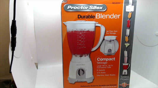 Proctor Silex Durable Blender – 8-Speed, 48oz Jar – Model 58130NY – New in Box