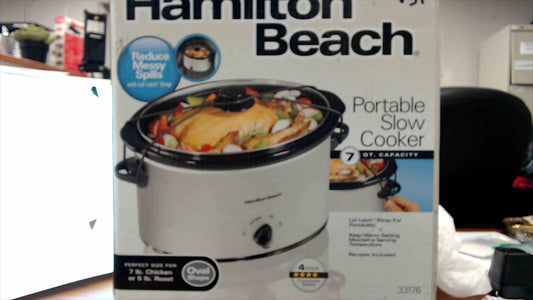 Hamilton Beach Portable Slow Cooker – 7 Qt. Capacity (Model 33176) Brand New In Box