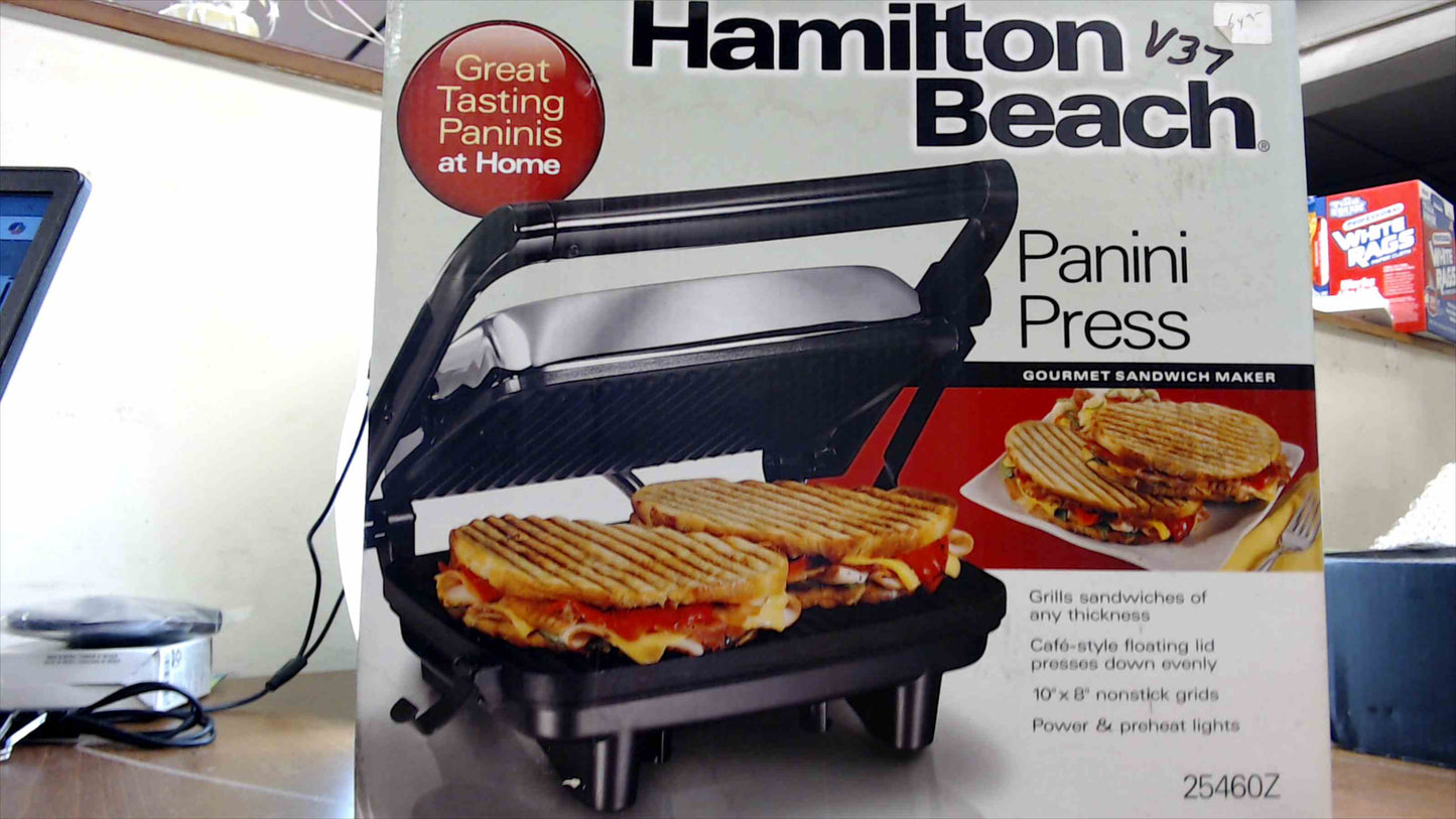 Hamilton Beach Panini Press Gourmet Sandwich Maker – Model 25460Z Brand New In Box