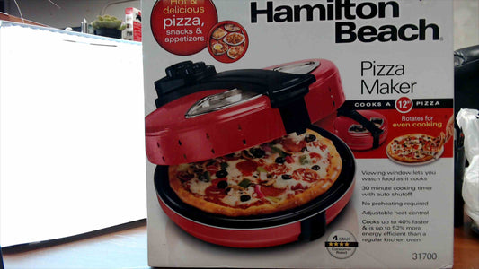 Hamilton Beach 12" Pizza Maker with Rotating Plate – Model 31700 Brand New in Box