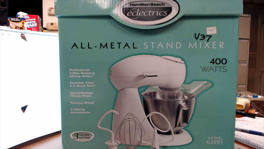 Hamilton Beach Electrics All-Metal Stand Mixer – 400W, Model 63221 (New in Box)