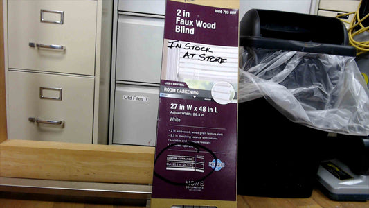 Home Decorators Collection 2" Faux Wood Blind – 27" x 48" – White – Room Darkening – Cordless – New in Box