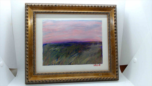 “5:00 AM on the Plains” by Wynn Creasy – Framed Original Oil Painting on Masonite – 10" x 8"