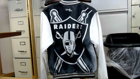 Vintage Chalk Line NFL Raiders Varsity Jacket - Size Medium - Excellent Condition