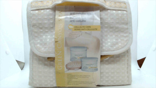Green Canyon Spa Anti-Cellulite Spa Kit – White Tea Slimming Cream & Gel with Circulating Massager in Travel Case