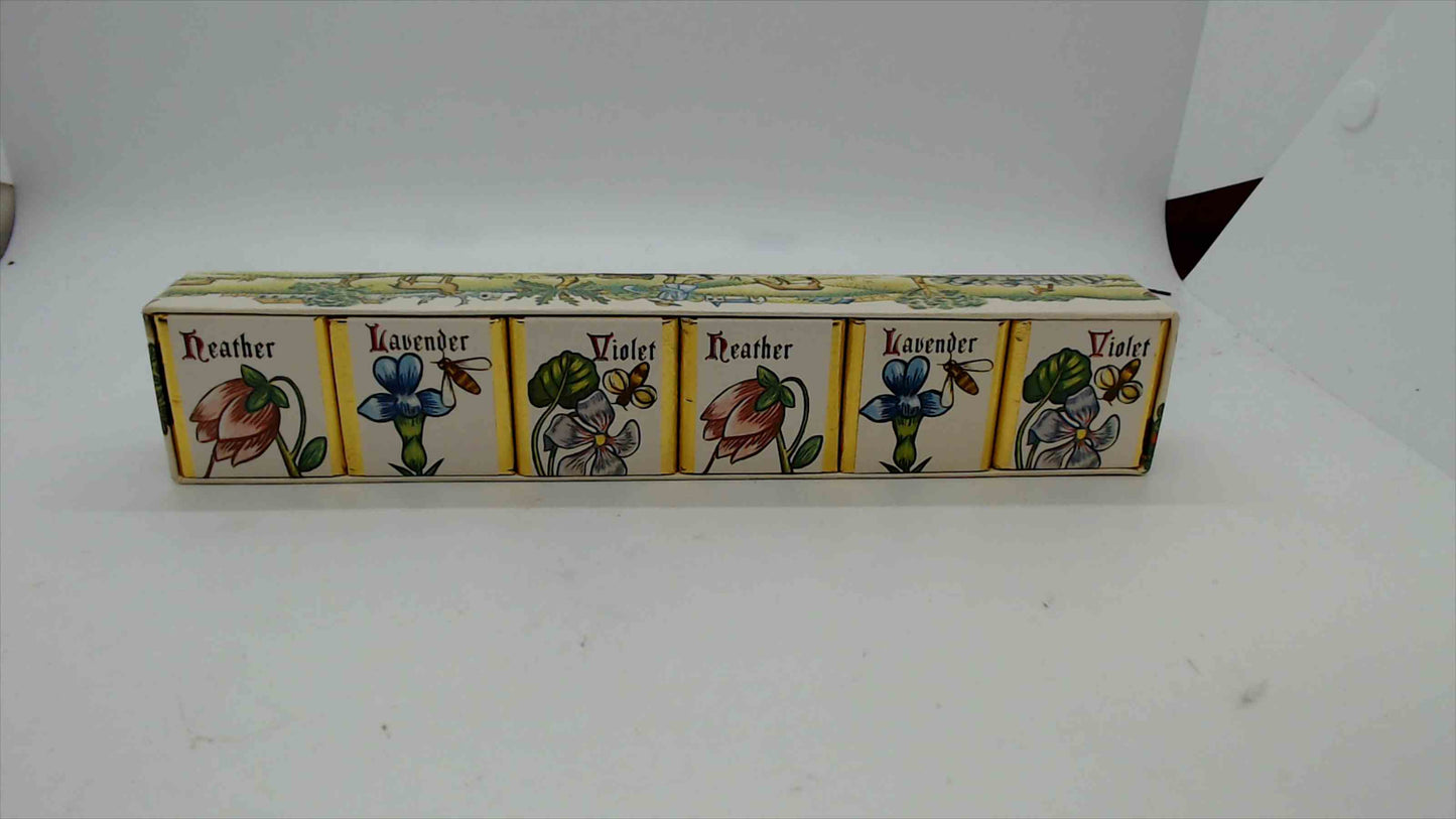 Crabtree & Evelyn Heather, Lavender & Violet Bath Cubes – Vintage 6-Pack (9 oz)