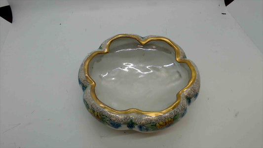 Antique 1911 Hand-Painted Footed Porcelain Bowl – Signed by LucElla Blacklidge
