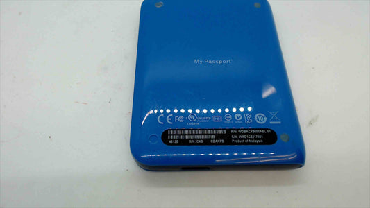 WD My Passport 500GB Portable External Hard Drive - Blue (Used)