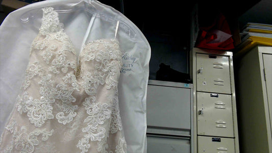 Imperial Gown Size 12 Vintage Ivory Lace Wedding Dress with Train