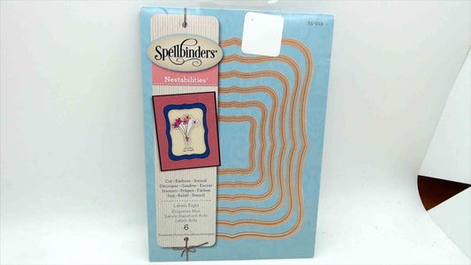 Spellbinders Nestabilities Labels Eight Die Set – 6 Templates (S5-019)