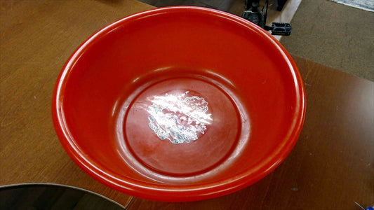 Large Red Plastic Utility Basin – Used
