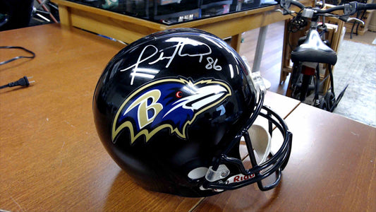 Autographed Baltimore Ravens Helmet – Signed by Dennis Pitta #86 (No COA)