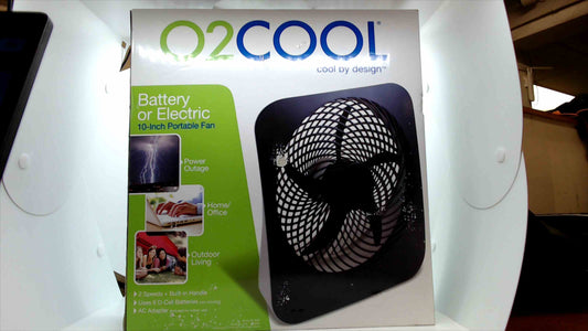 O2Cool 10-Inch Portable Fan – Battery or Electric – New in Box