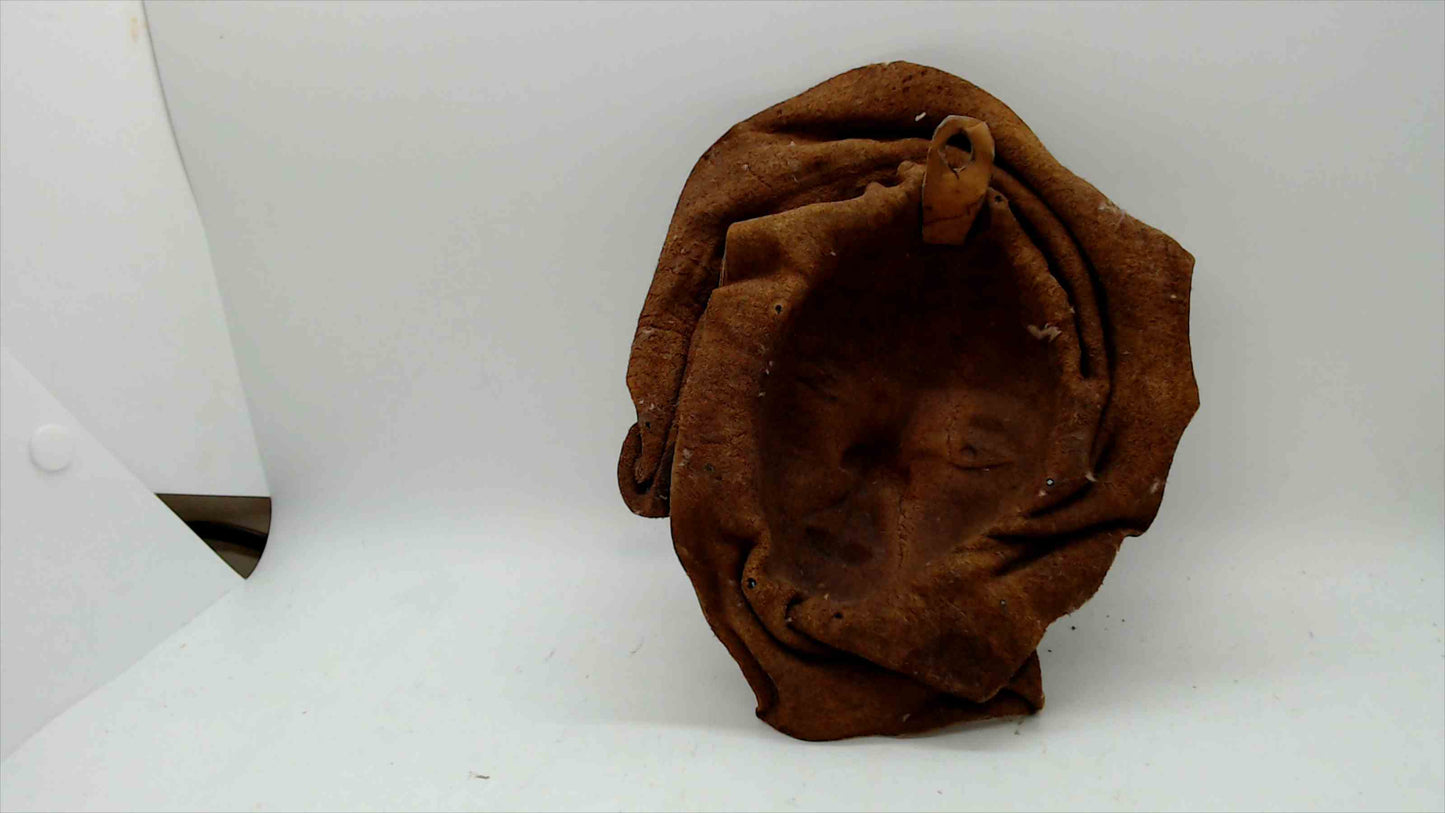 Vintage Handcrafted Leather Wall Mask – Woman in Headscarf