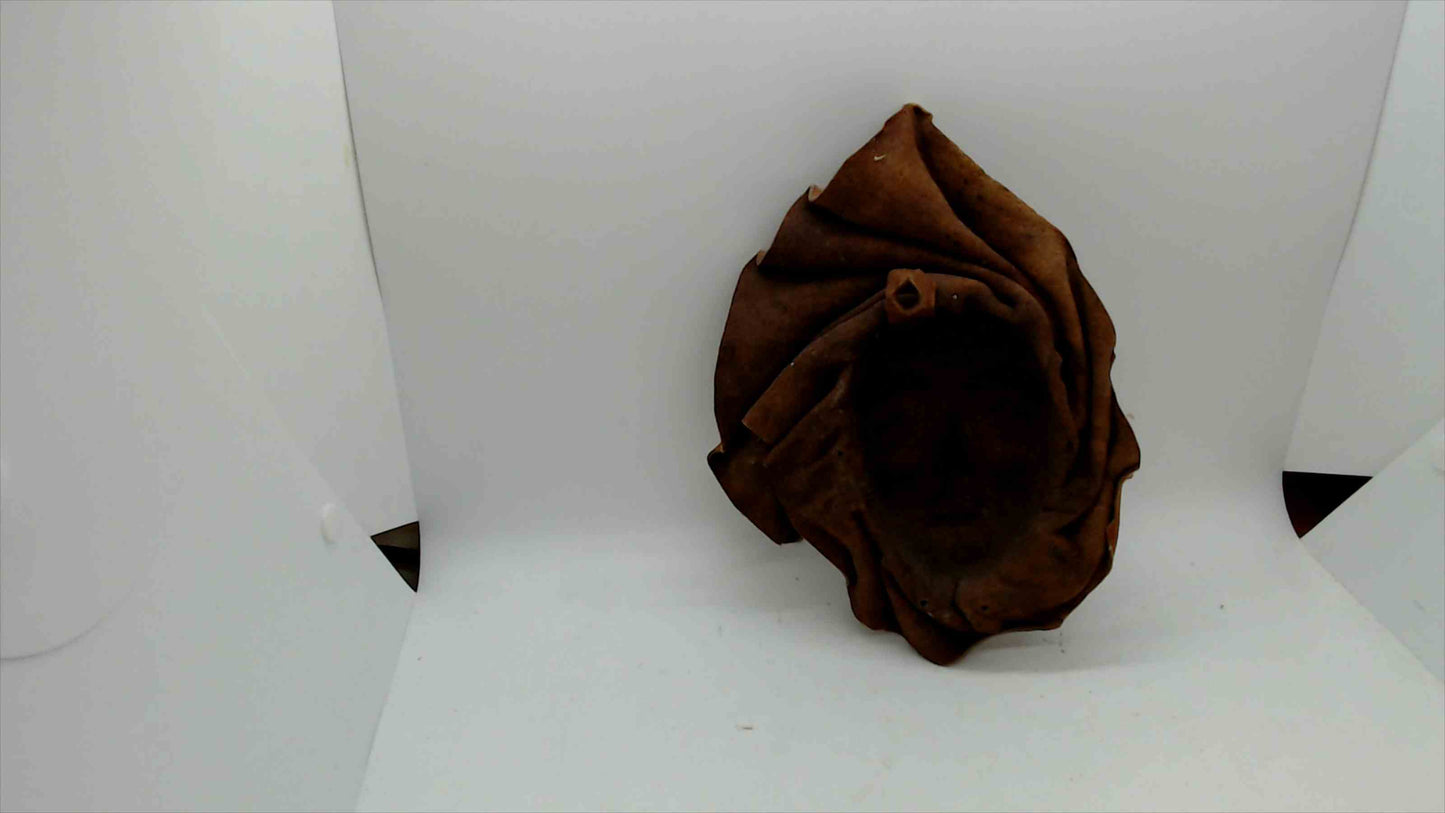 Vintage Handcrafted Leather Wall Mask – Woman with Flowing Headscarf